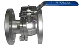 paslanmaz flanşlı 2 parçalı vana